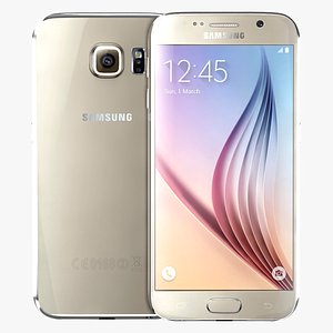samsung galaxy s6 gold 3d model