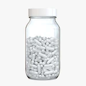3D Bottle with Pills model