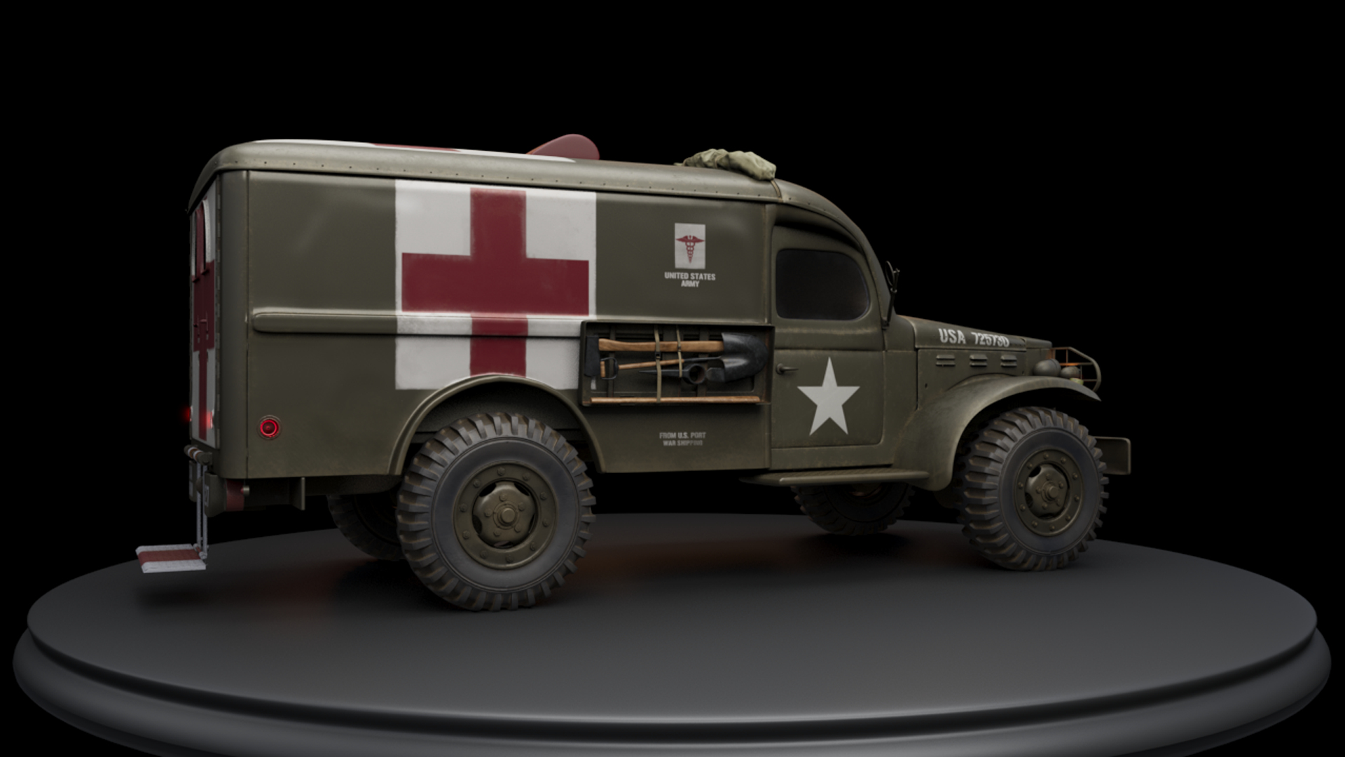 3D Ambulance Ww2 Model - TurboSquid 1679535