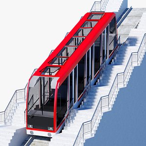 3D funicular railway model