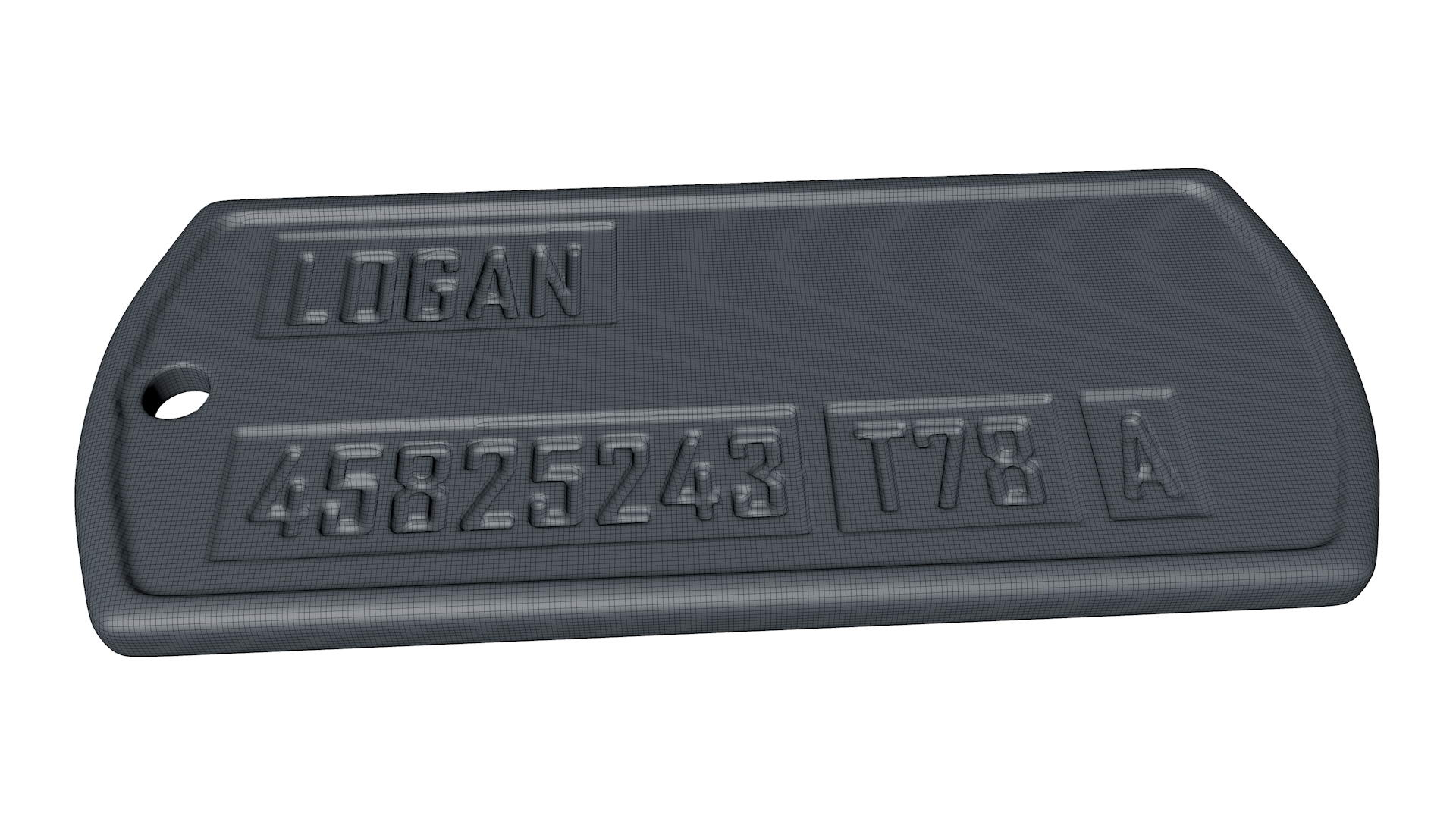 3d Logan Wolverines Dog Tags