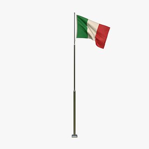 Animated  Italy Flag 3D model