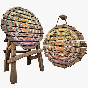 Medieval Wooden Target Shooting Range Furniture