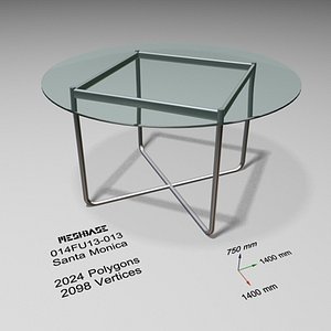 3d model table - trash