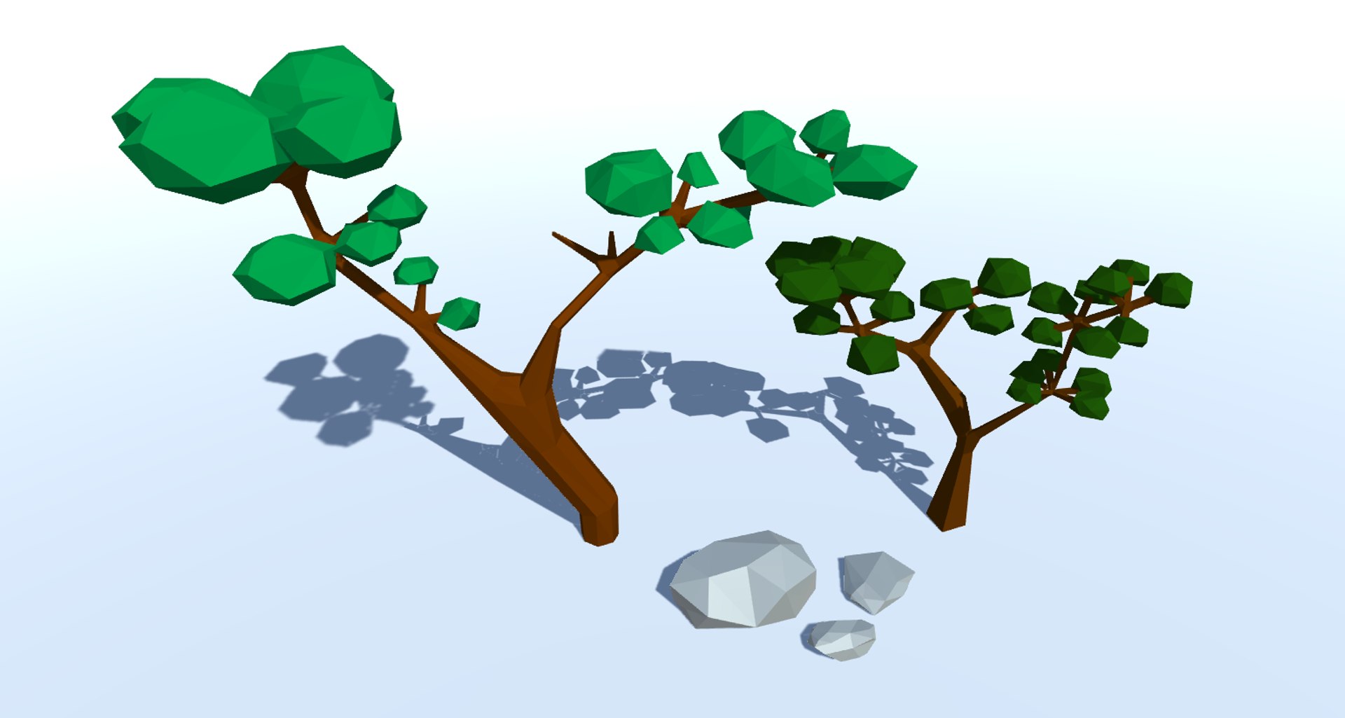 Rocks trees polys 3D model - TurboSquid 1159550