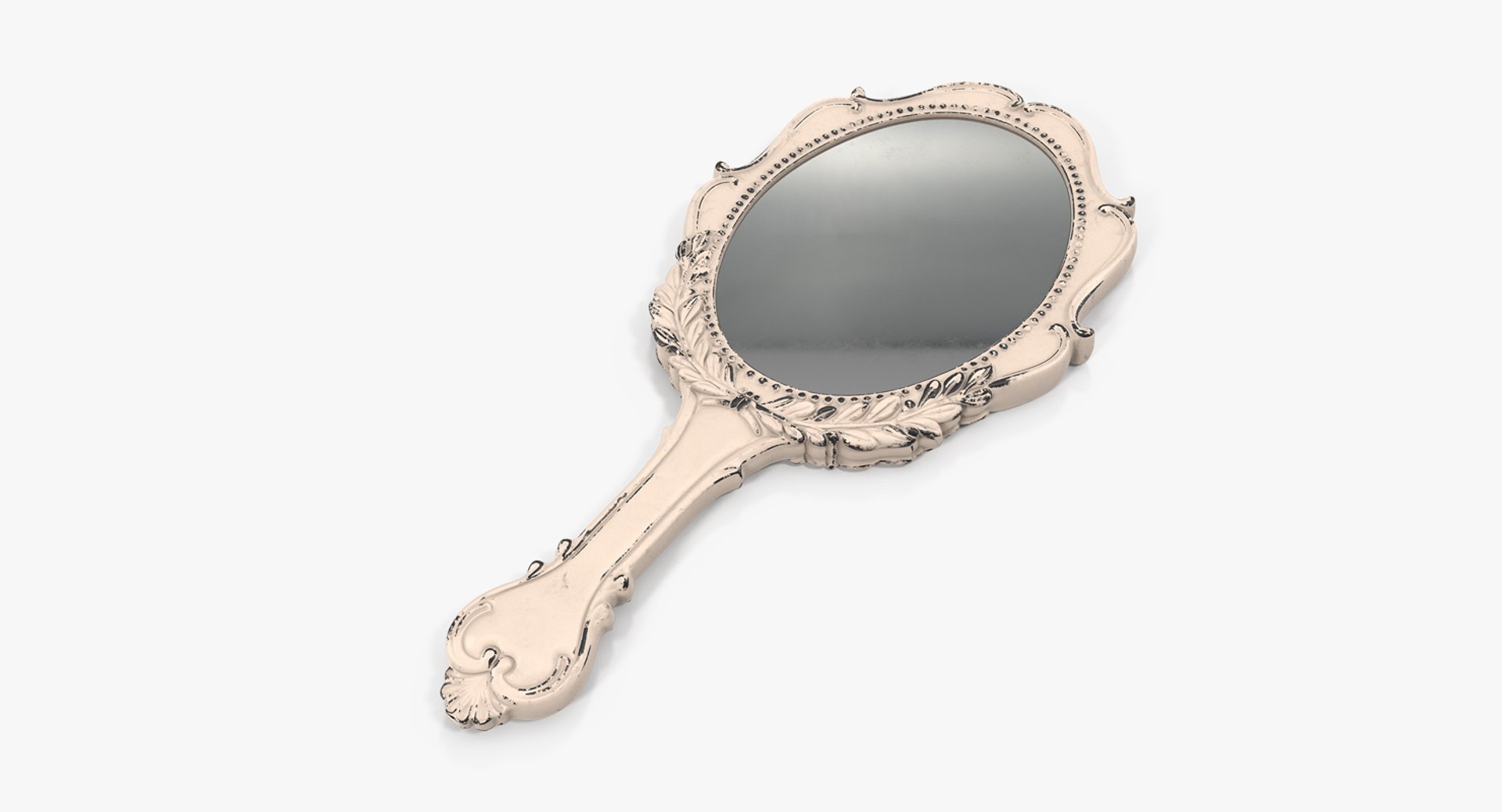 Retro Hand Held Mirror 3D model preview