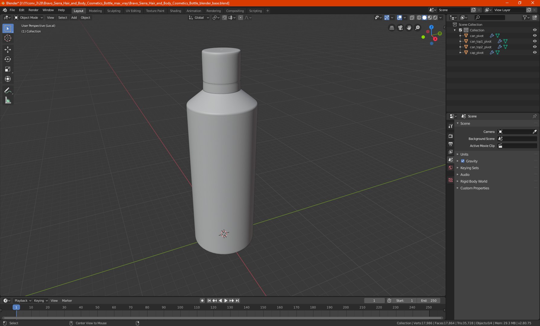 Bravo Sierra Hair and Body Cosmetics Bottle 3D https://p.turbosquid.com/ts-thumb/HO/Cfo8Iy/au/bravosierrahairandbodycosmeticsbottlemb3dmodel022/jpg/1660345536/1920x1080/fit_q87/b5606f32c06848730ee27f279d9c94ab02519446/bravosierrahairandbodycosmeticsbottlemb3dmodel022.jpg