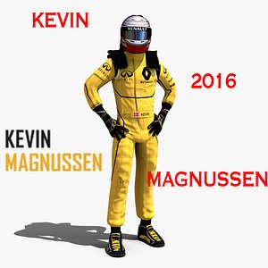 kevin magnussen 2016 3d obj