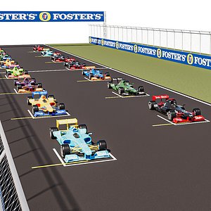 F1 Race Track Cars