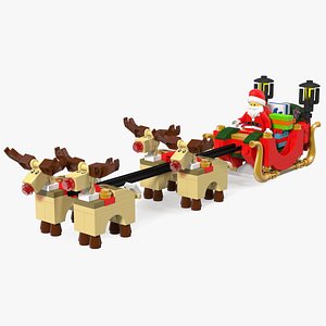 Lego Sleigh with Reindeers and Santa Set