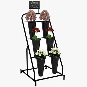 Flower Display Stand 3D model