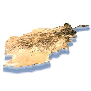 3D Afghanistan Terrain 3D Model model