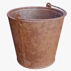 3D rusty bucket rust 12 model