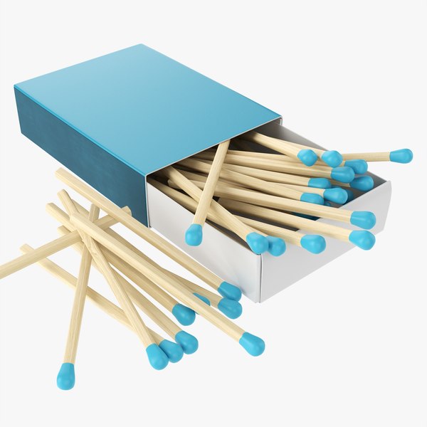 Box of matches 01 3D