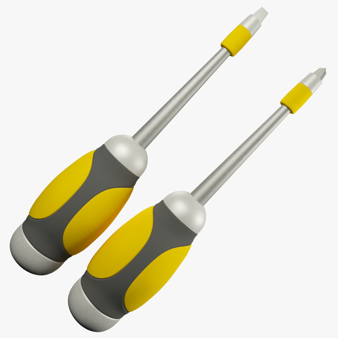 3d Model Screwdrivers Modelled