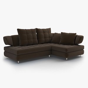 Modern Sectional Sofa L-Shape Fabric Couch
