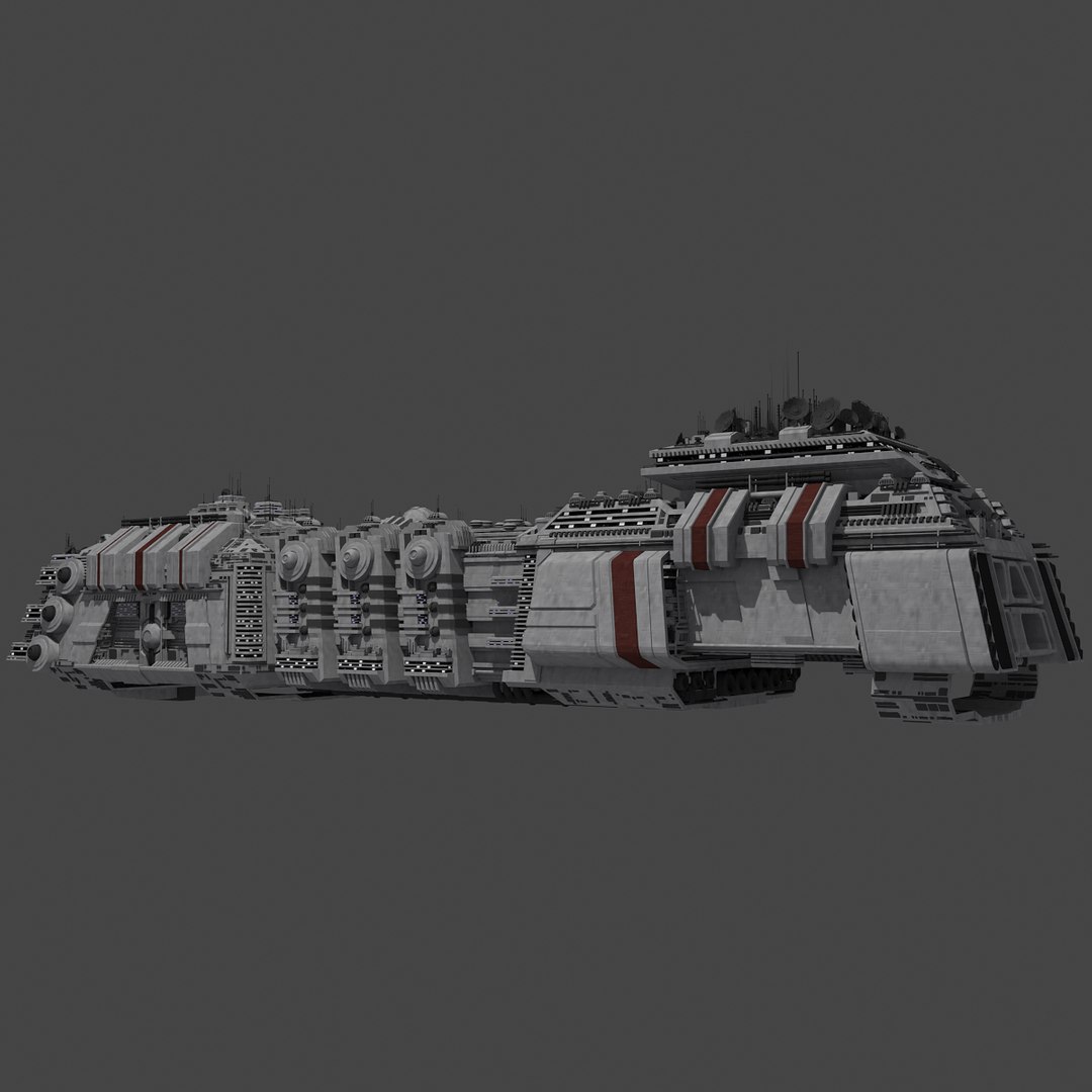 3ds max - large spaceship 1