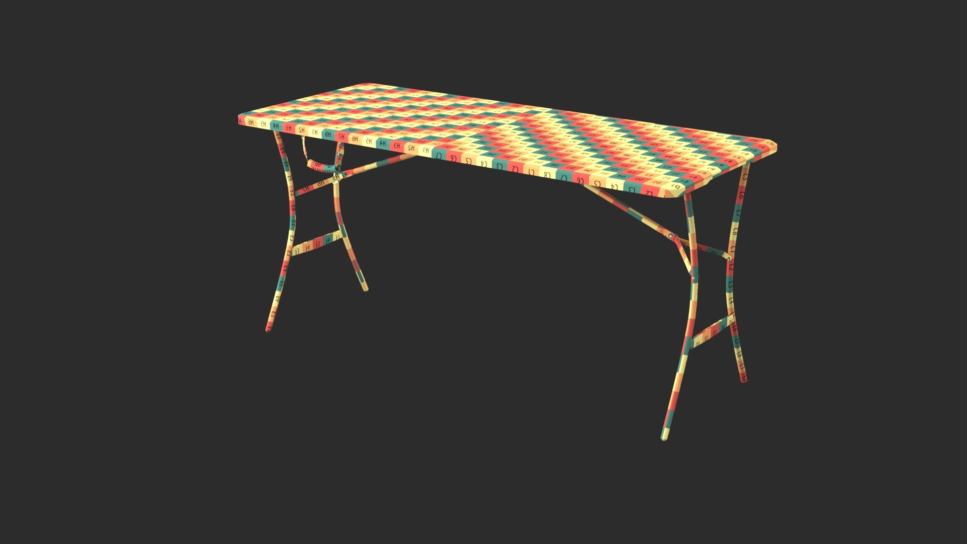 Folding Table Model - TurboSquid 1925258