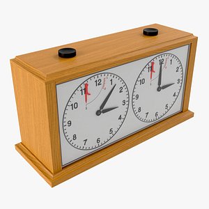 Chess Timer Mechanical Game Clock Wooden model