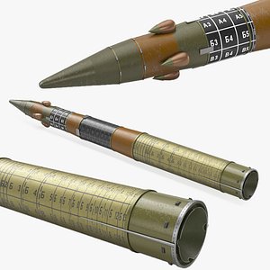 RT-2PM Topol SS-25 Sickle ICBM Missile 3D model