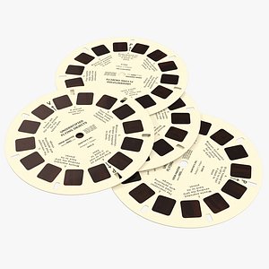 3d model stereoscope cardboard disks