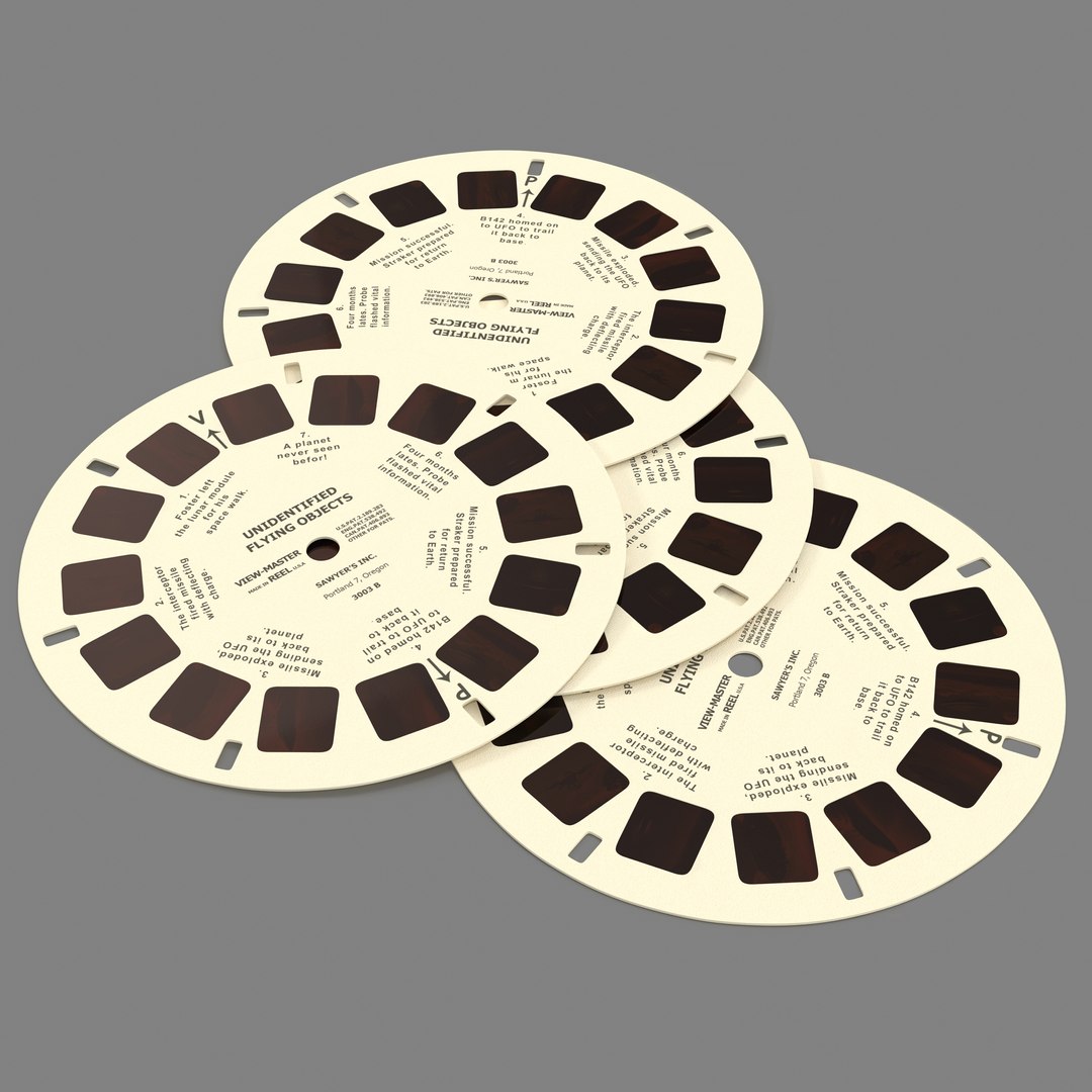 3d model stereoscope cardboard disks
