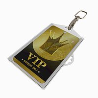 VIP Card in Lanyard - Special members Pass - With textures - 3D Asset