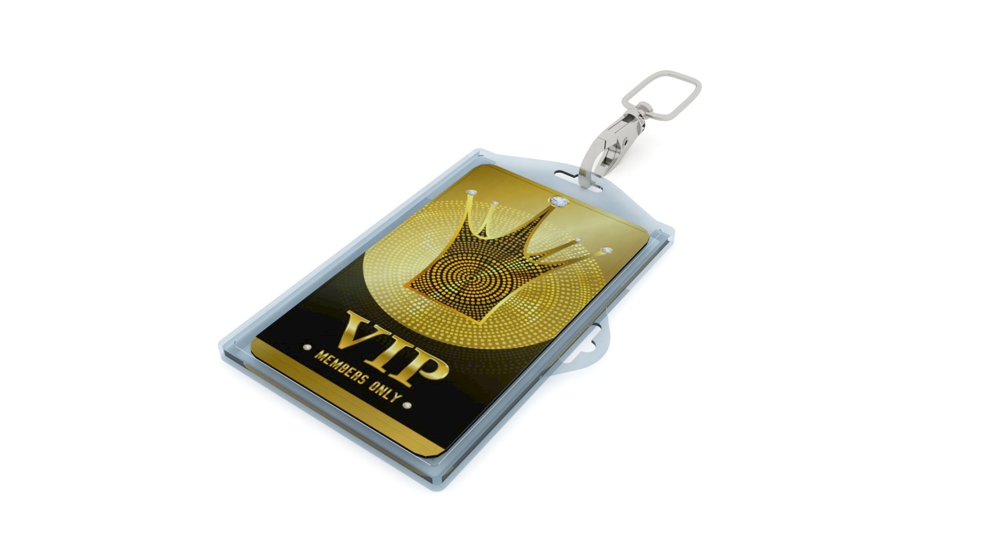 VIP Card In Lanyard - Special Members Pass - With Textures - 3D Asset ...