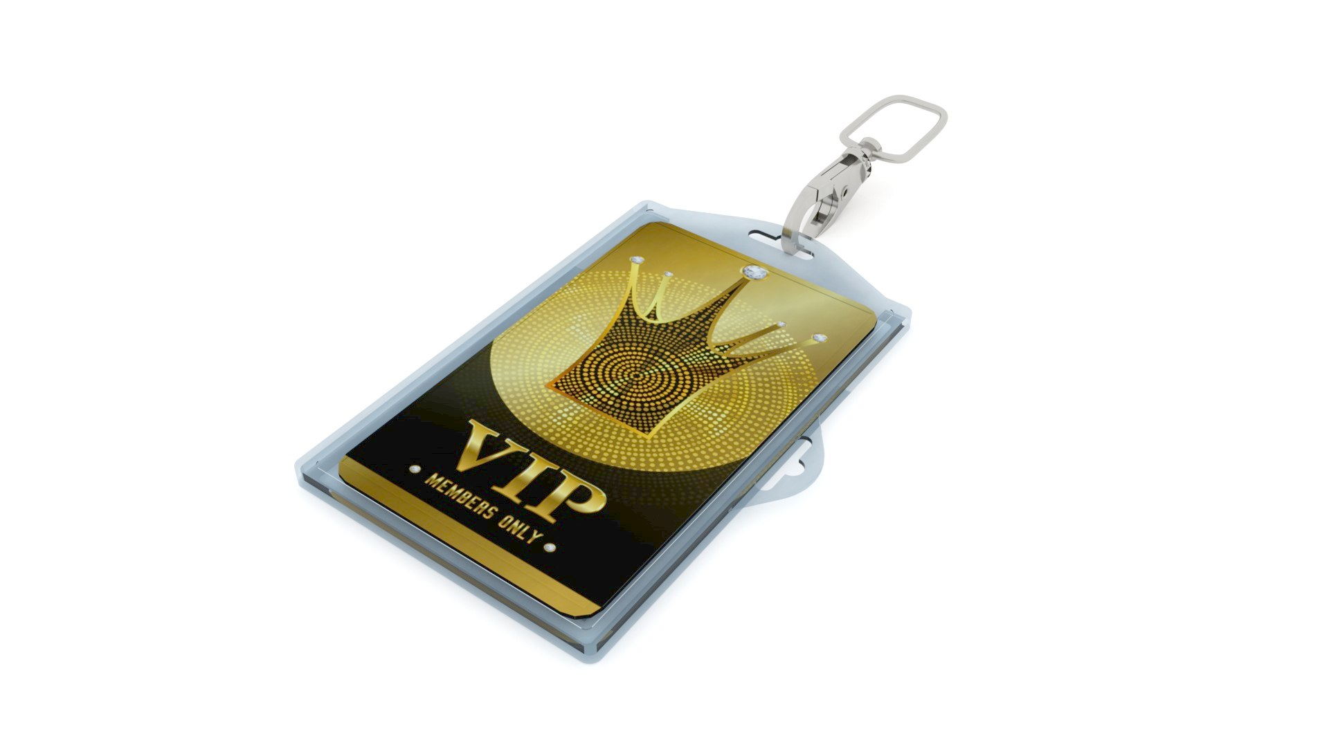 VIP Card In Lanyard - Special Members Pass - With Textures - 3D Asset