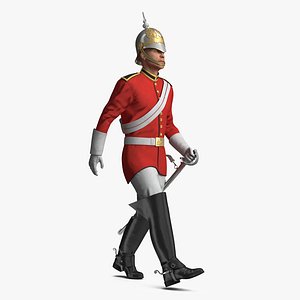 queens royal soldier lifeguards 3D model
