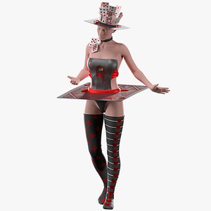 3D model female Halloween outfit with texture and smart material-vol4