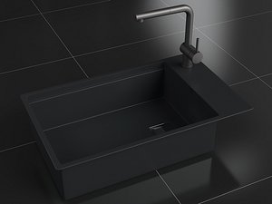 Franke Kubus Granit Nero Sink and Tap