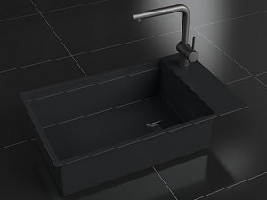Franke Kubus Granit Nero Sink and Tap