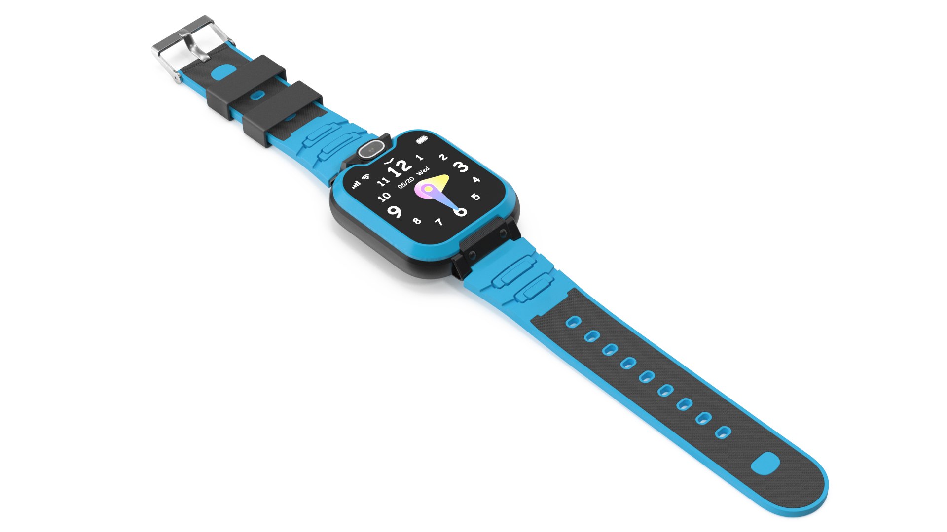 Kids Smart Watch Blue 3D model preview