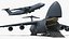 Lockheed C-5M Super Galaxy with Extended Landing Gear Gray with Interior 3D