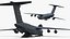 Lockheed C-5M Super Galaxy with Extended Landing Gear Gray with Interior 3D