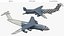 Lockheed C-5M Super Galaxy with Extended Landing Gear Gray with Interior 3D