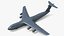 Lockheed C-5M Super Galaxy with Extended Landing Gear Gray with Interior 3D