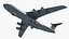 Lockheed C-5M Super Galaxy with Extended Landing Gear Gray with Interior 3D