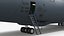 Lockheed C-5M Super Galaxy with Extended Landing Gear Gray with Interior 3D