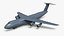 Lockheed C-5M Super Galaxy with Extended Landing Gear Gray with Interior 3D