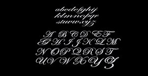 Alphabet Edwardian Script - Font