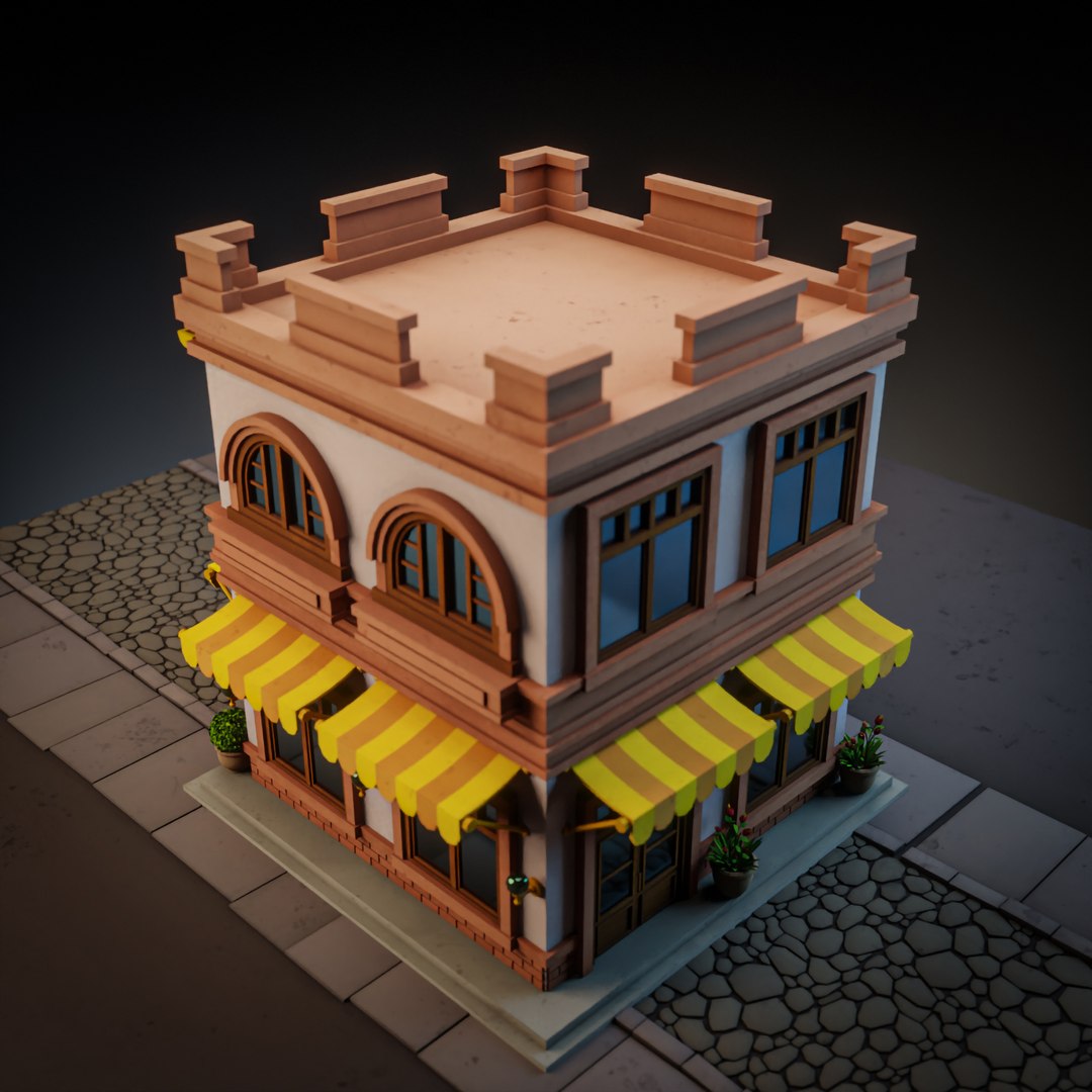 3D LOWPOLY CITY BUILDING STYLIZE 1 Model - TurboSquid 2387561