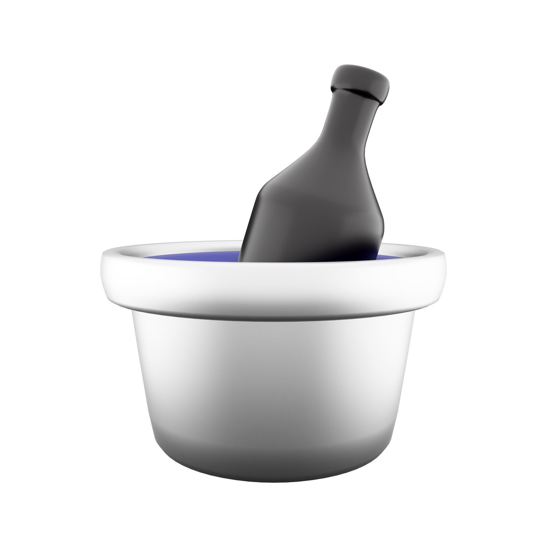 Champagne Bottle Icon 3D - TurboSquid 2066008