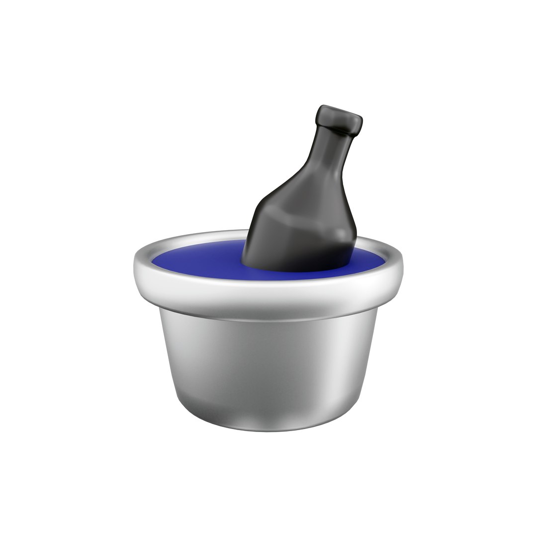 Champagne Bottle Icon 3D - TurboSquid 2066008