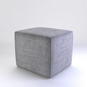square pouffe 3d model
