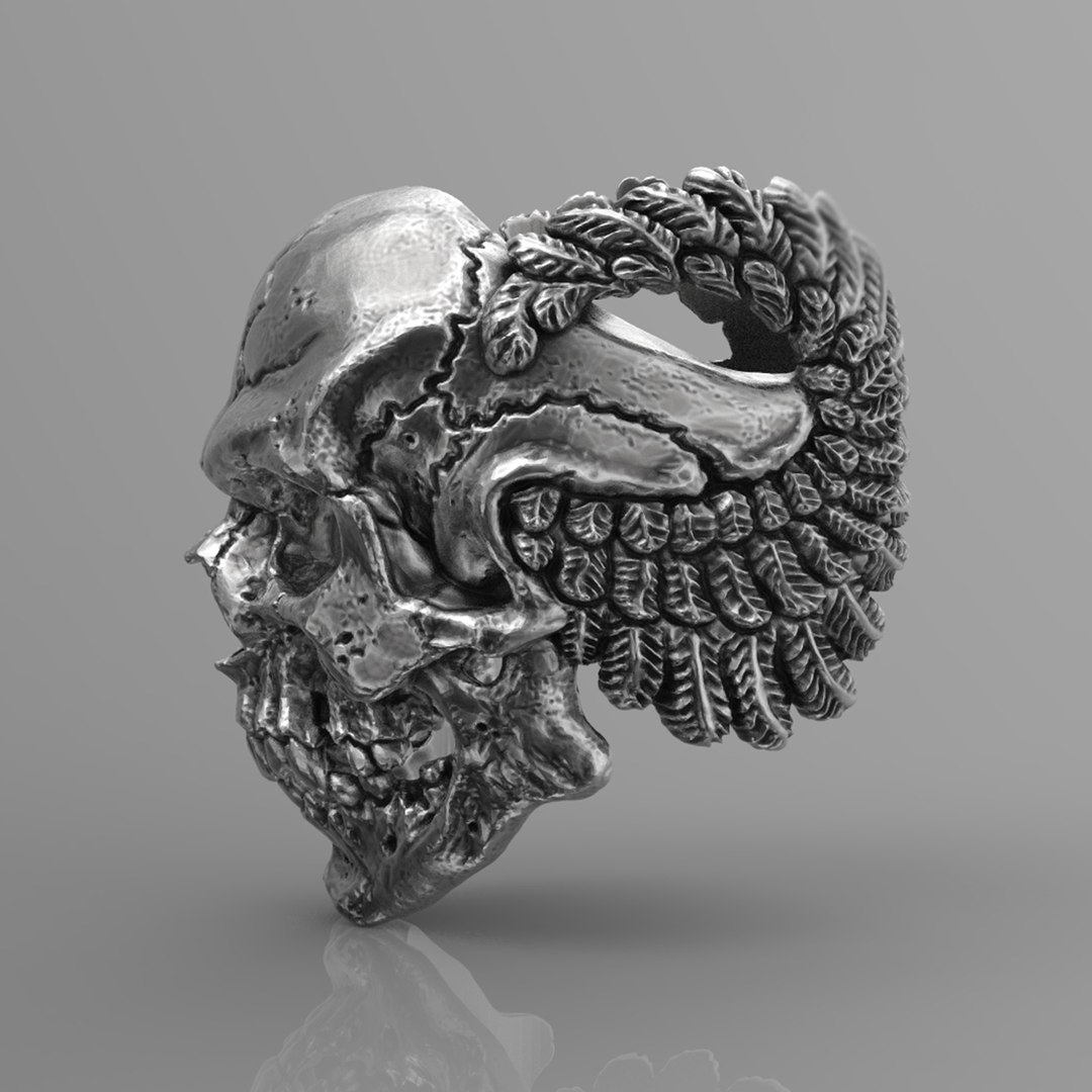 Skull ring clearance with wings