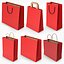 3D Red Shopping Bags Collection