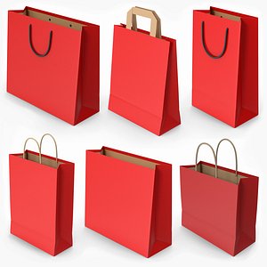 Red Shopping Bags Collection