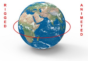 Earth Lowpoly Animated 3D model